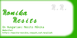 monika mesits business card